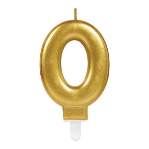 0 Rakamı Mum Gold Renk