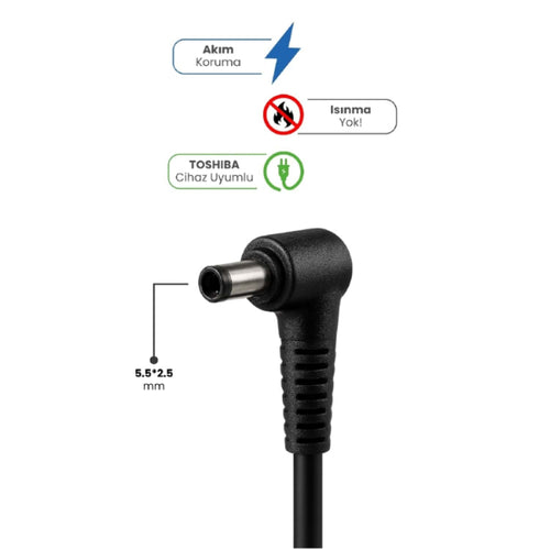 19V 4.74A 5.5 * 2.5mm 90W TOSHIBA İçin Laptop Adaptör