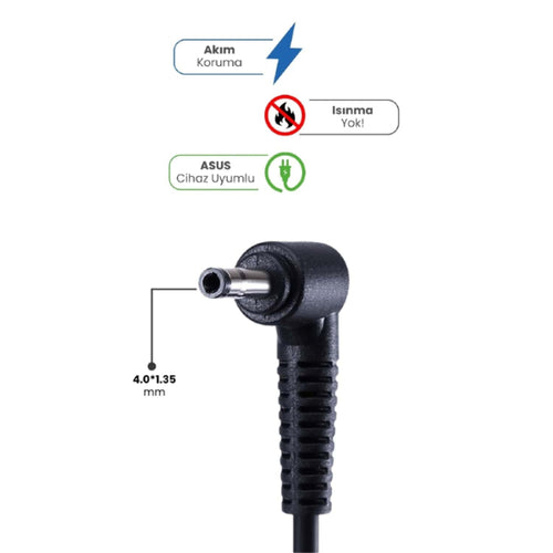 19V 3.42A 4.0 * 1.35mm 65W ASUS İçin Laptop Adaptör