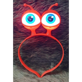 Led Işıklı &amp; Pilli Uzaylı Göz Parti Tacı Kırmızı Renk