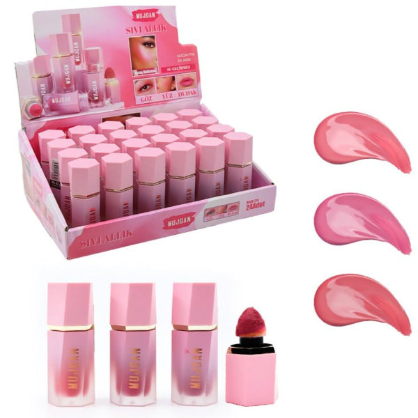 3'lü Sıvı Krem Allık Seti - Lip and Cheek