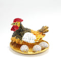 Swarovski Taşlı Yumurtalı Tekli Tavuk Model 1