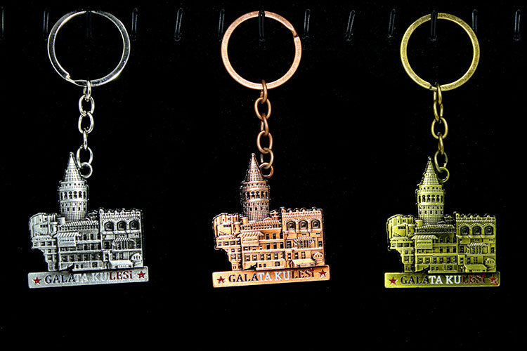 Metal Galata Kulesi Anahtarlık Model 4