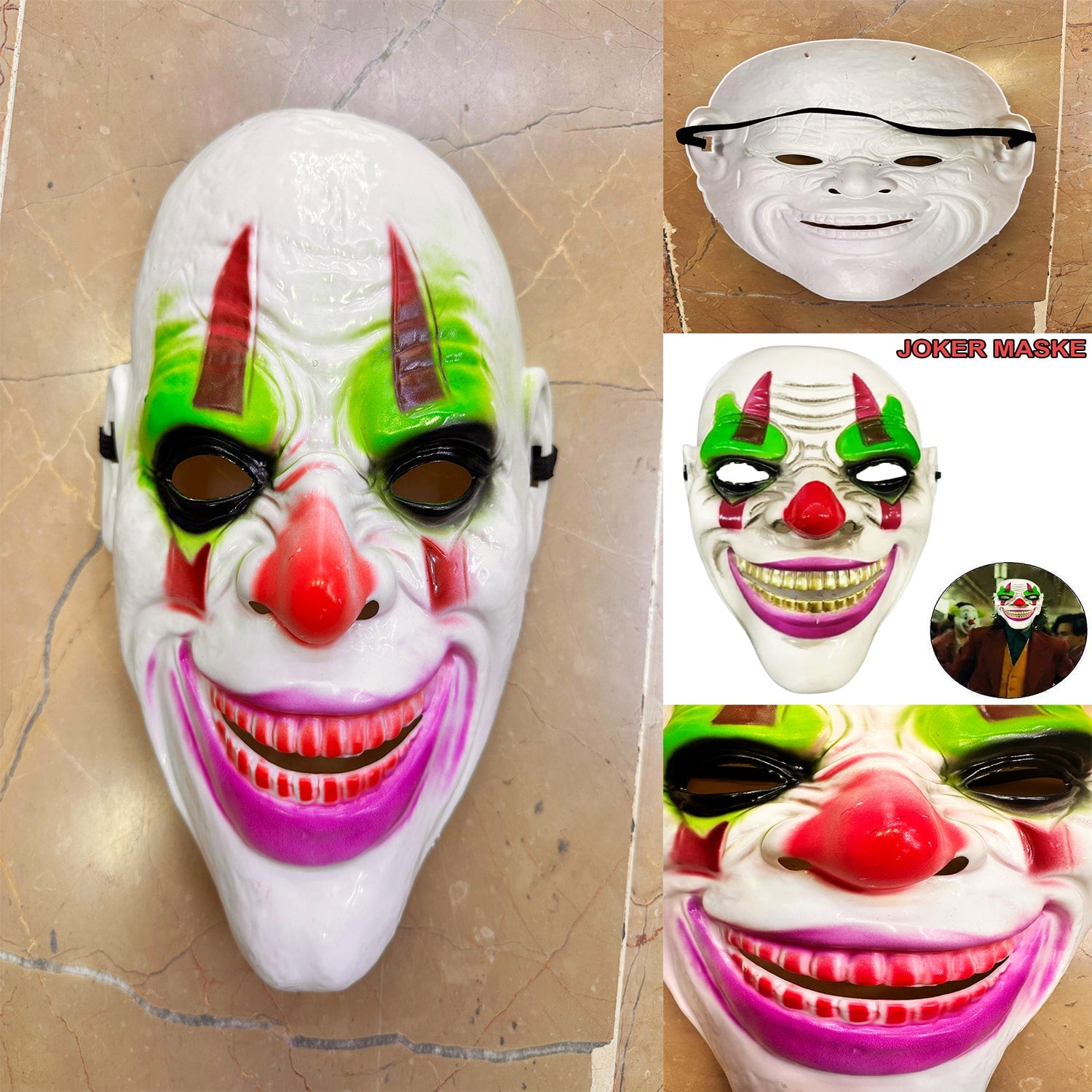 Psikopat Palyaço Temalı Joker Maskesi