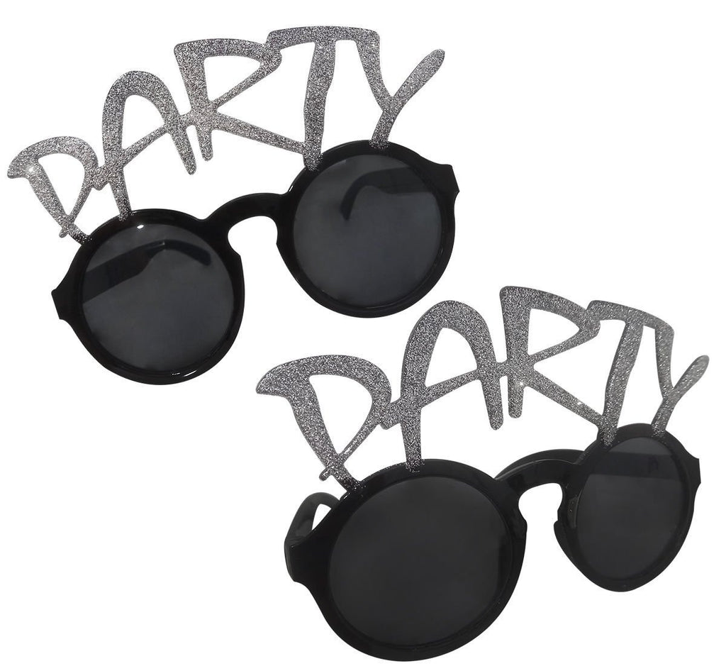 Gümüş Simli Party Yazılı Parti Gözlüğü Show