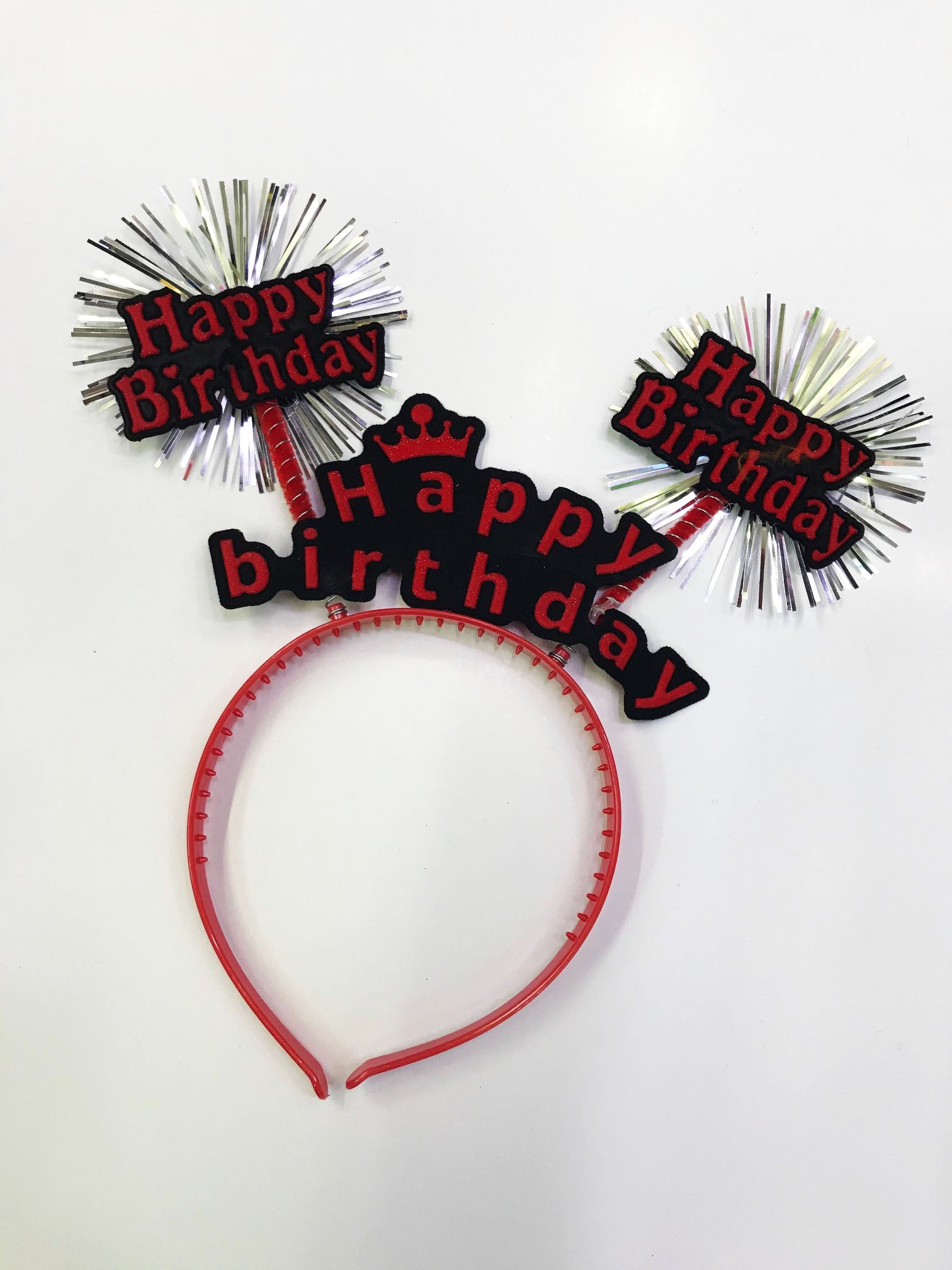 Happy Birthday Neon Renk Doğum Günü Tacı - 12 Adet