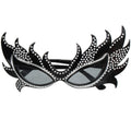 Taşlı Siyah Alev Parti Gözlüğü